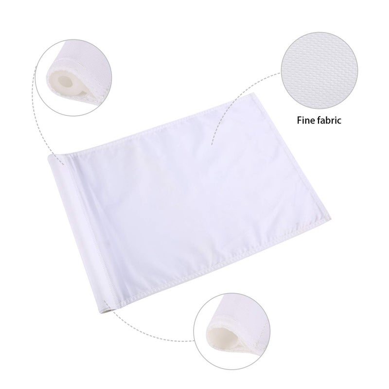 KONDAY Golf Flag, Solid and Nylon Training Putting Green Flag, Indoor Outdoor Backyard Garden Portable Target Flags, 19.7inch*13.4inch (White) - Image 5